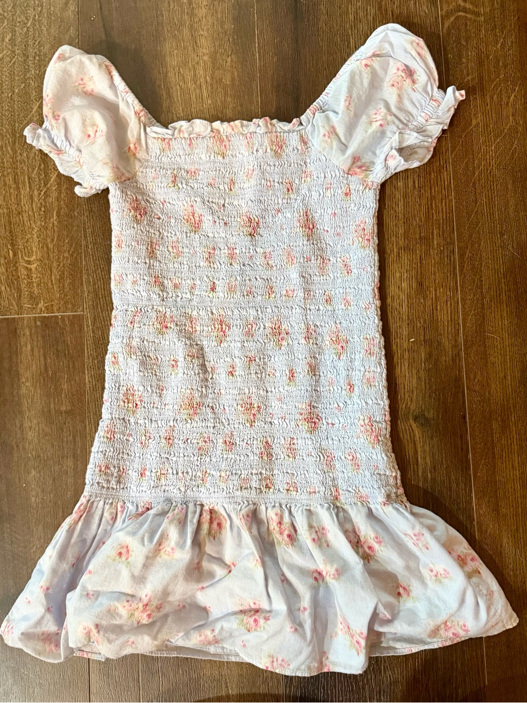 Loveshackfancy Girls Dress With Pink Floral Smocking